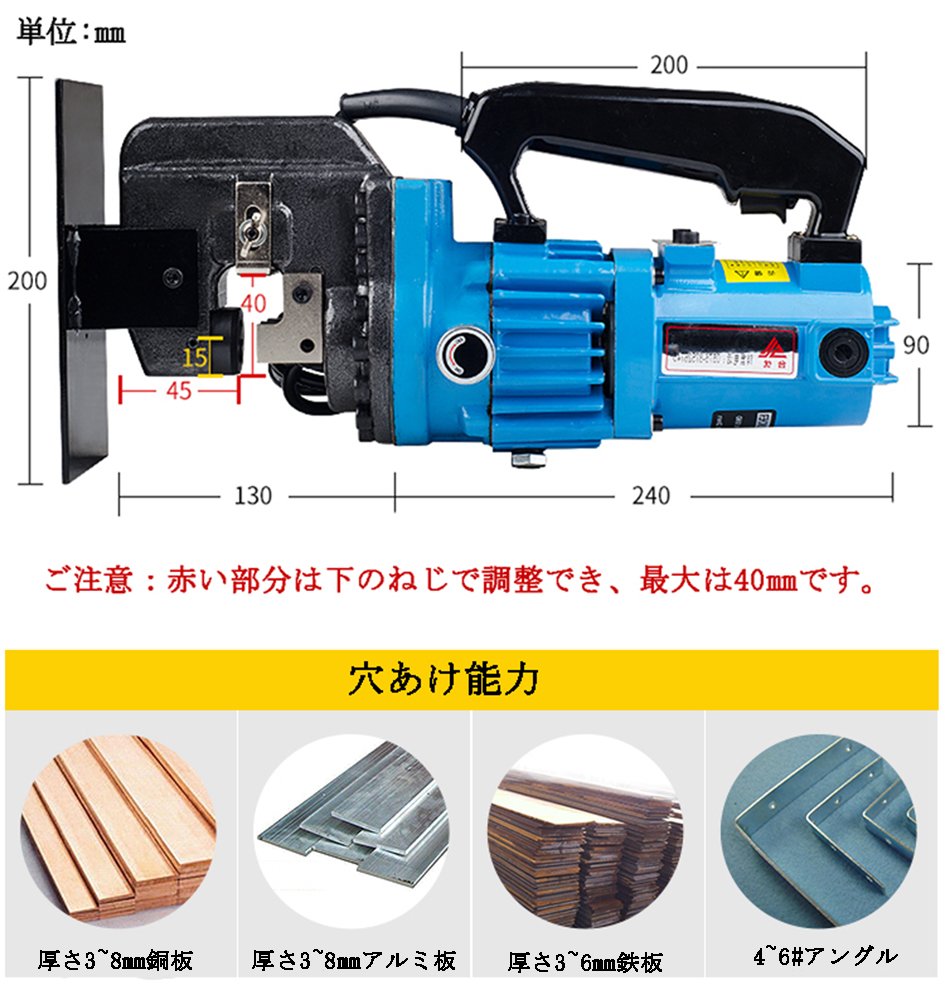 5種ダイス付き油圧パンチ 穴あけ工具 銅 アルミ 鋼 鉄板 4 6 アングル等の穴あけ加工に Cgoldenwall F6 5 5mm電動油圧式パンチャー B07cmy1fdc 工具セット道具セット １着でも送料無料