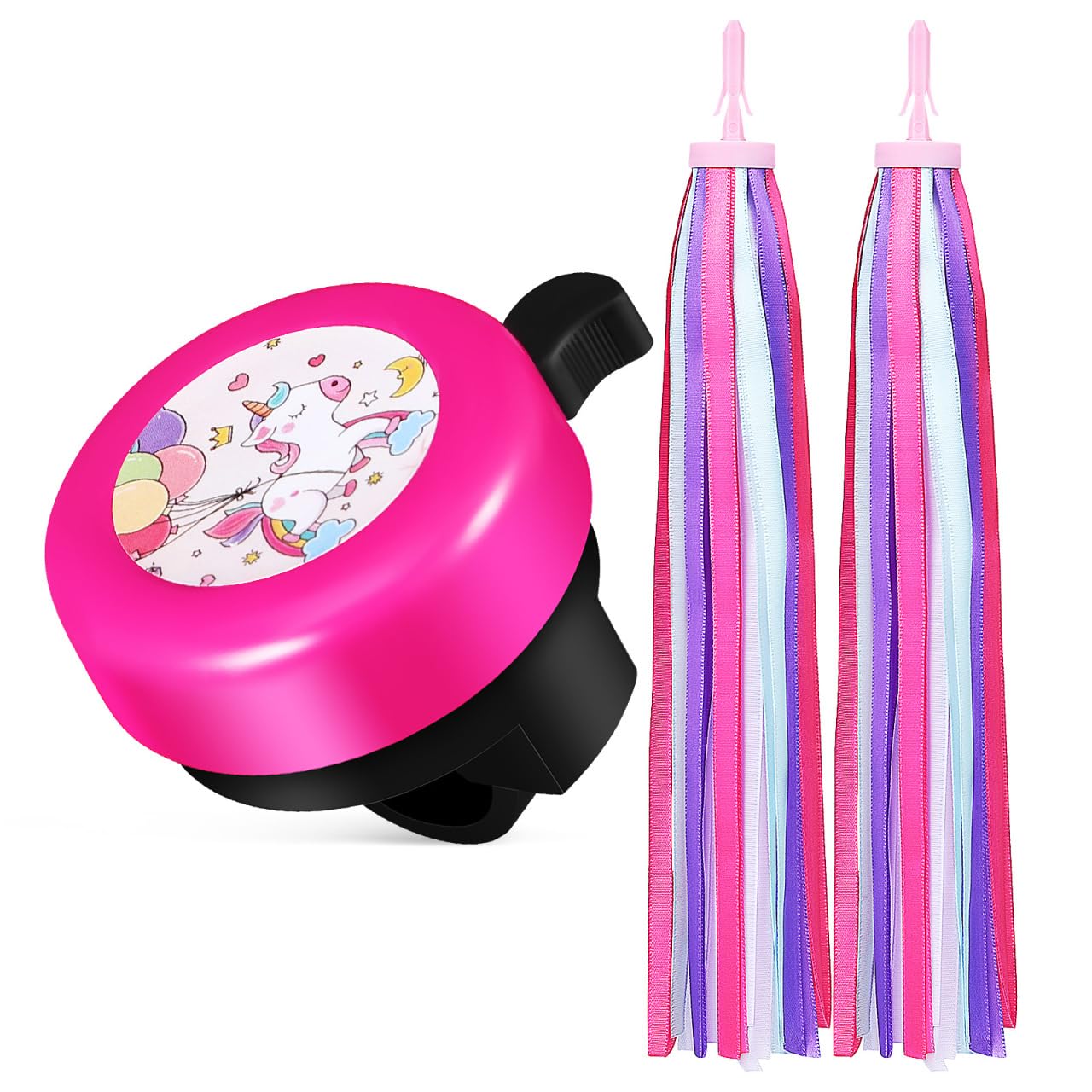 Toddmomy Bicycle Bell - Vibrant Alloy Steel Unicorn Bell for Kids with Loud Clear Sound and Easy Installation for Girls Bikes and Scooters