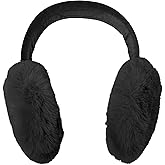 Violet and Brooks Velvet Foldable Furry Ear Muffs - Women's Ear Warmers for Winter