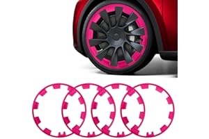 Terapaton 4 PCS Tire Trim Rings, Fit Tesla Model Y 2017-2024 20 Inch Wheel Rim Protector Rim Guard Rim Hubcaps Cover Tire Trim Rings, Wheel Rim Protection Accessories (Purple)