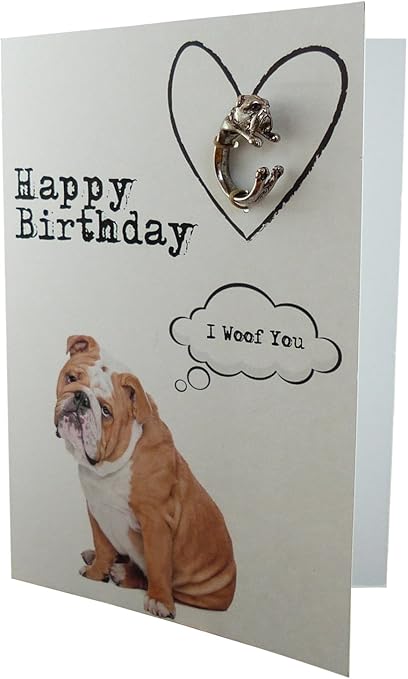 Bulldog Inglese Biglietto Di Compleanno Con Anello Keepsake Jewelry Biglietto Di Auguri Con Bulldog Gift Fatto A Mano Carta Amazon It Cancelleria E Prodotti Per Ufficio