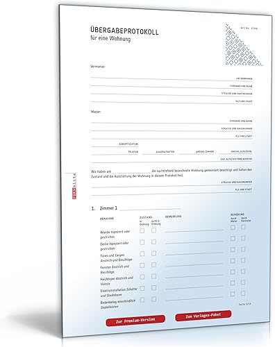 Ubergabeprotokoll Pdf Kostenlos Zum Download Download Amazon