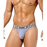 Arjen Kroos Mens Thong Wide Band Low Rise Pouch Bikini Underwear Cotton Thongs for Mens Lingerie Athletic Supporters