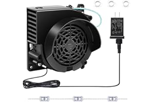 GELBEWINDGLOCKEN Inflatable Replacement Fan Blower - 12V 1.0A Blower with 12V 1.5A Adapter and 3 LED Lights for Halloween Party Yard Garden Lawn Decorations