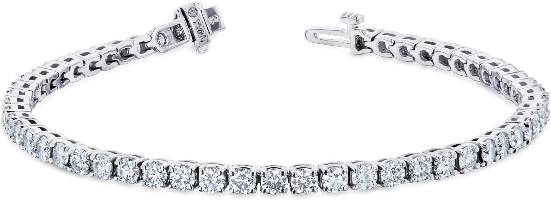 Kobelli Moissanite Tennis Bracelet 5 2/5ct TGW 10k White Gold