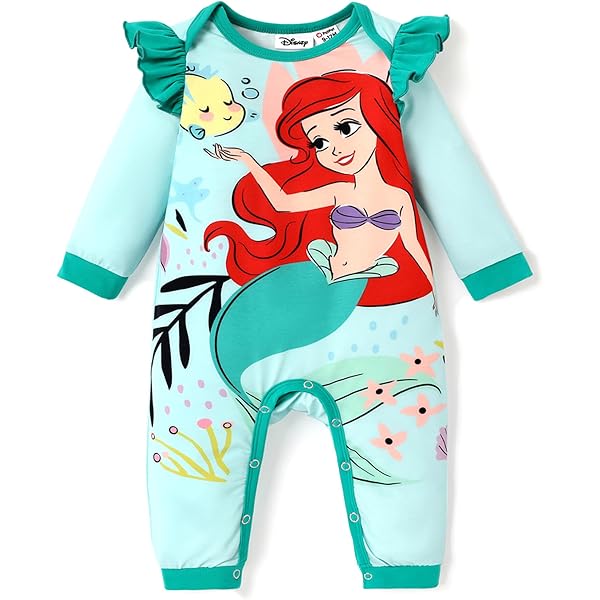 Amazon Disney Baby Ariel The Little Mermaid 3 Pack Rompers Orange 9 Months Clothing Shoes Jewelry