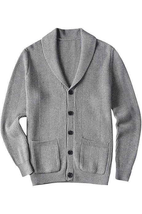 Banana Republic Mens 593250 Cable-knit Front Shawl Cardigan Sweater, Light  Grey (Large) at Amazon Men's Clothing store