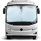 EcoNour RV Windshield Sunshade | Reflective RV Windshield Cover for UV Rays & Heat Protection, Keeps Your RV Motorhome Cool | Shades for RV Fits RVs, Trucks, Motorhomes, Buses | XXXXX-Large 102