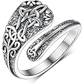 Feijiesi Spoon Rings for Women 925 Sterling Silver Thumb Rings for Women Jewelry Gifts for Women Men