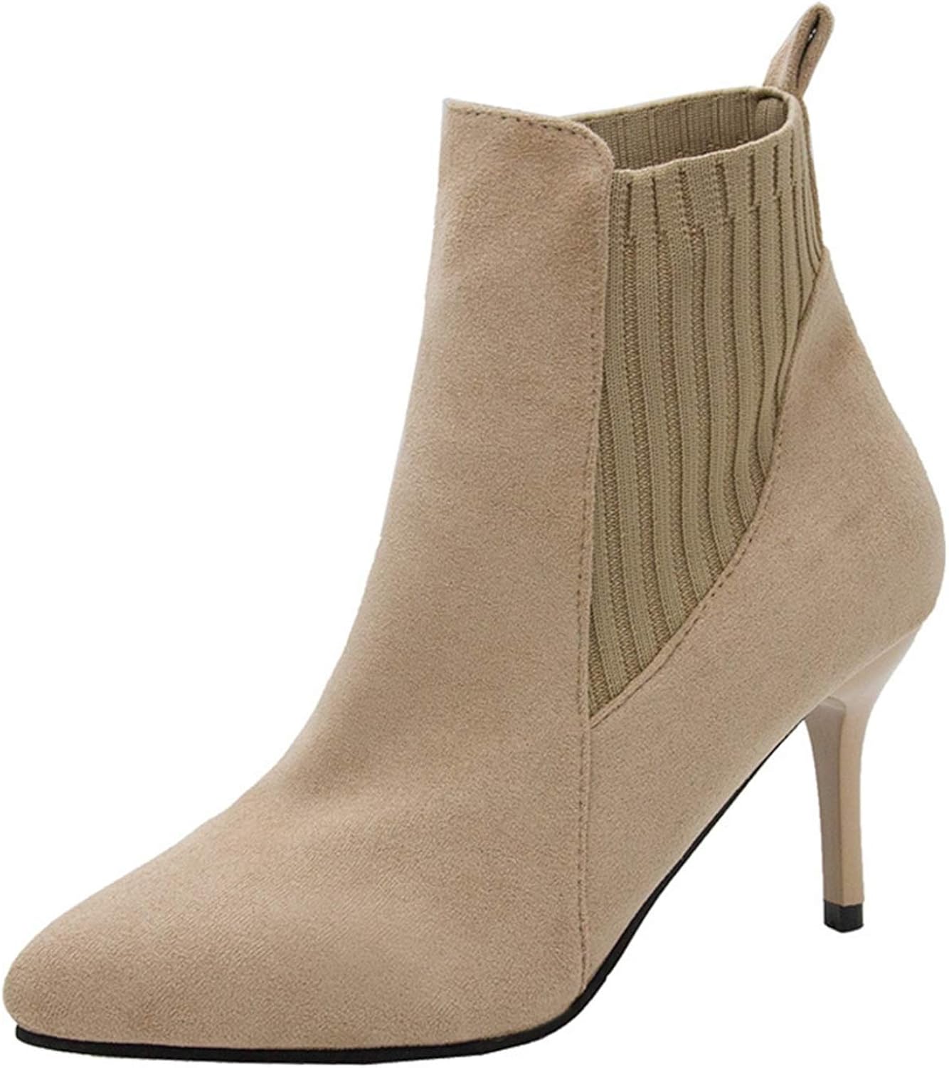 Botas Chelsea Botas Cortas Tacón Grueso Marrón Mujer | Meses Sin Interés