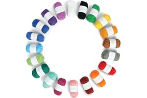 Caron Little Crafties Acrylic Mini Yarn Multipack 20 Count (Pack of 1) – Knitting, Crocheting & Art Projects – Machine Washab