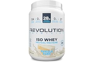 Revolution Nutrition, Iso Whey, Protein Powder, 100% Isolate, Premium Formula, Gluten Free, Low Carb, Promoting Lean Muscle G