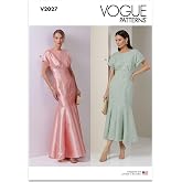 Vogue V2027D5 Misses' Close-Fitting Lined Dress Sewing Pattern Packet, Design Code V2027, Sizes 4-6-8-10-12
