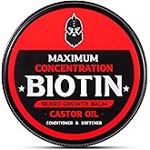 First Melody Beard Balm, Maximum Concentration Biotin, with Castor Oil and Argan & Jojoba Oils, Promotes Beard Growth, Styles, Strengthens & Softens Beards & Mustaches, 2 Ounce,Unscented