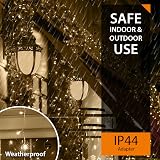 ANSIO Christmas Lights 100 LED 10m Warm White Mains 3m Cable view 5