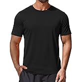 NEYOUQE Men's Workout T-Shirt Sport UPF 50+ Sun Protection Rash Guard Shirts Dry Fit Moisture Wicking Athletic Tops