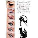 Eyeliner 16 In 1 Professional Eye Stencil Models Template Cat Eyeliner Eyebrow Eyeshadow Reusable Smokey Eye Stencil Shaper Makeup Tool Kit 1 Pack