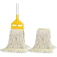 Commercial Cotton Mop With Extra Replacement Head - Heavy-Duty Industrial Floor Cleaning