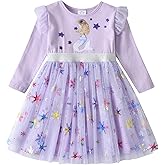 DXTON Kids Girls Dresses Long Sleeve Toddler Winter Party Tutu Dresses for 2-8T