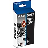EPSON 340 Claria Photo HD Ink High Capacity Black Cartridge (T340XL120-S) Works with Expression Photo XP-8800