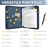 Leathario A4 Portfolio Folder 4-Ring Binder Notepad 10 Protectors Vegan Leather view 4