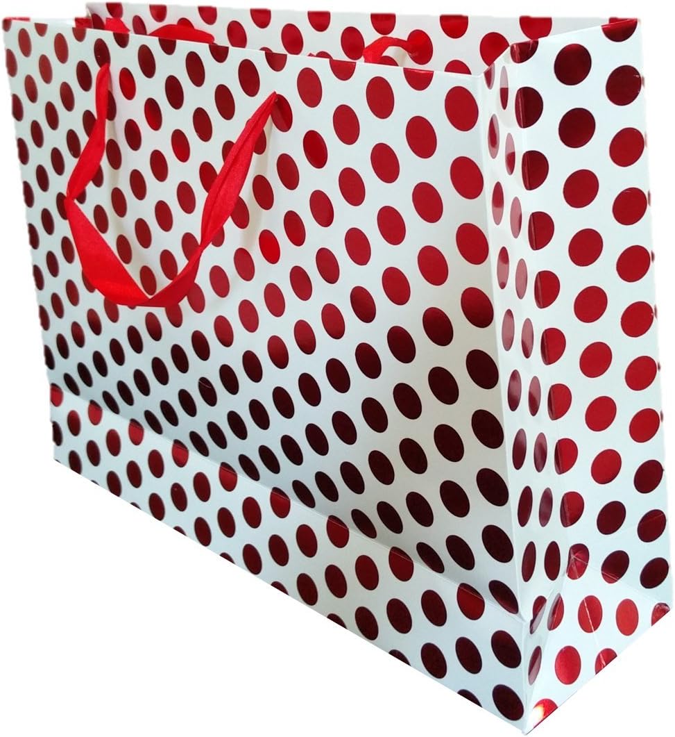 Sponsored Ad - | 4-Pack Large Gift Bags for Presents | Premium Quality Paper Bags with Handles | Perfect for Christmas, Birthdays, and Special Occasions | 16.5" x 12" x 4.7", Red
