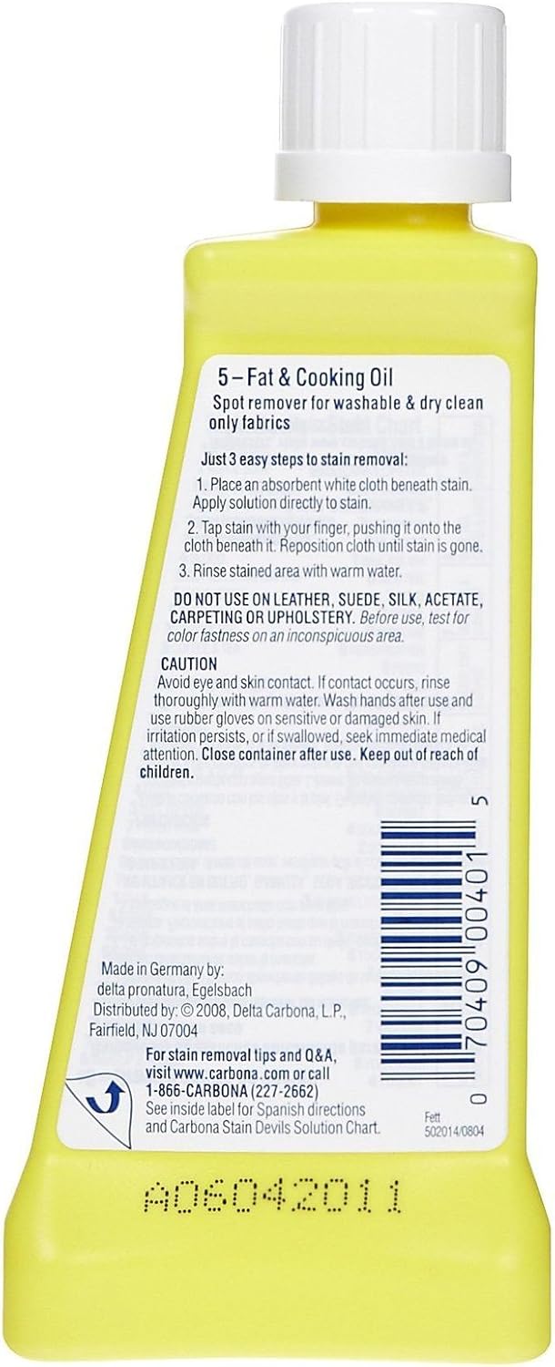 Carbona Stain Devils #5 Fat & Cooking Oil - 1.7 oz - 2 pk: Health & Personal Care