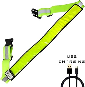 Equipo Reflectante Para Correr, Cinta Reflectante De Seguridad Nocturna (para Caminar, Andar En Bicicleta), Cinturón Reflectante Militar (para Muñecas) | En Línea