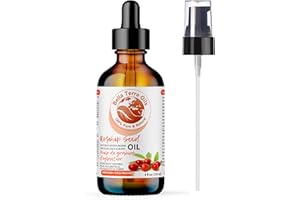 Rosehip Seed Oil 120ml | Organic Cold‑Pressed Hexane‑Free Rejenating Oil, 100% Pure, Cold-Pressed, Hexane-Free, Non-GMO, Fast