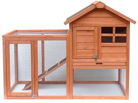 purlove rabbit hutch wood house pet cage for small animals