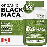 Value Size | Organic Black Maca Root Powder Capsules | Energy, Performance & Mood Support | Antioxidant & Nutrient Rich | Can