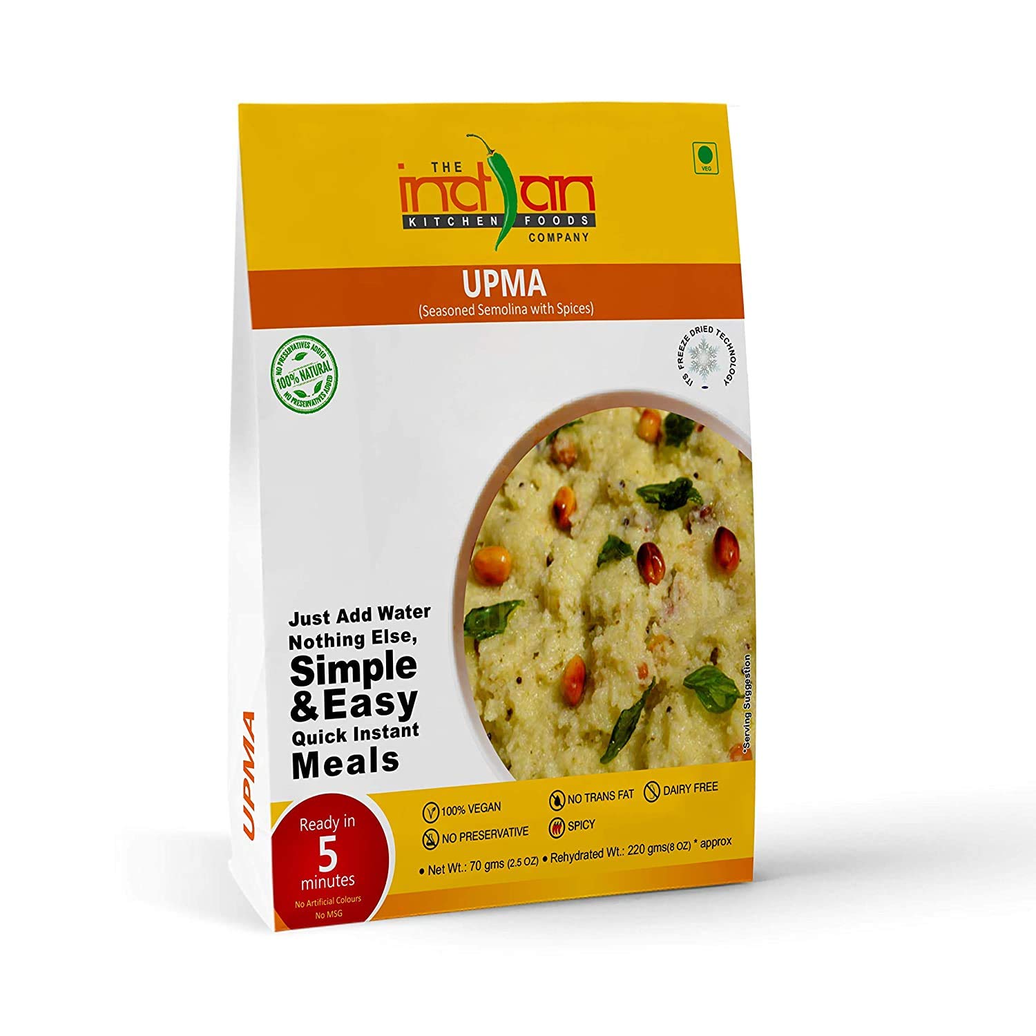 Buy The Indian Kitchen Foods Co. ReadytoEat Food Seasoned Semolina