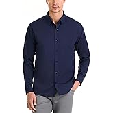 Van Heusen Mens Classic Fit Stain Shield Never Tuck Stretch Solid Button Down ShirtButton Down Shirt