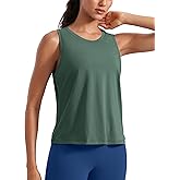 CRZ YOGA Women's Pima Cotton Sleeveless Loose Tank Tops Exercise Gym Yoga Tops Athletic Shirts
