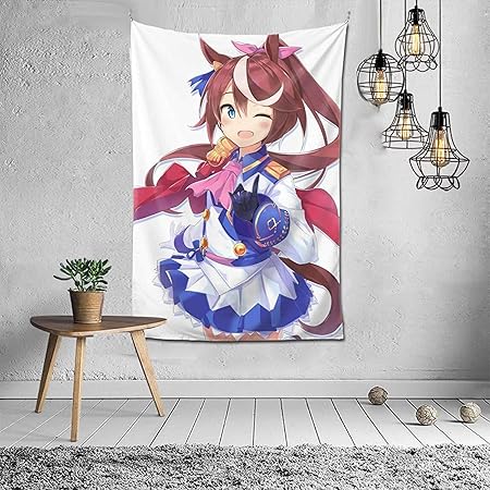 Amazon Co Jp Pretty Derby ウマ娘 プリティーダービー インテリアタペストリー ポスター ンテリアおしゃれ壁掛け 壁飾り多機能 装飾布 人気 おしゃれ飾りインテリア モダンアート 152x130cm Generic