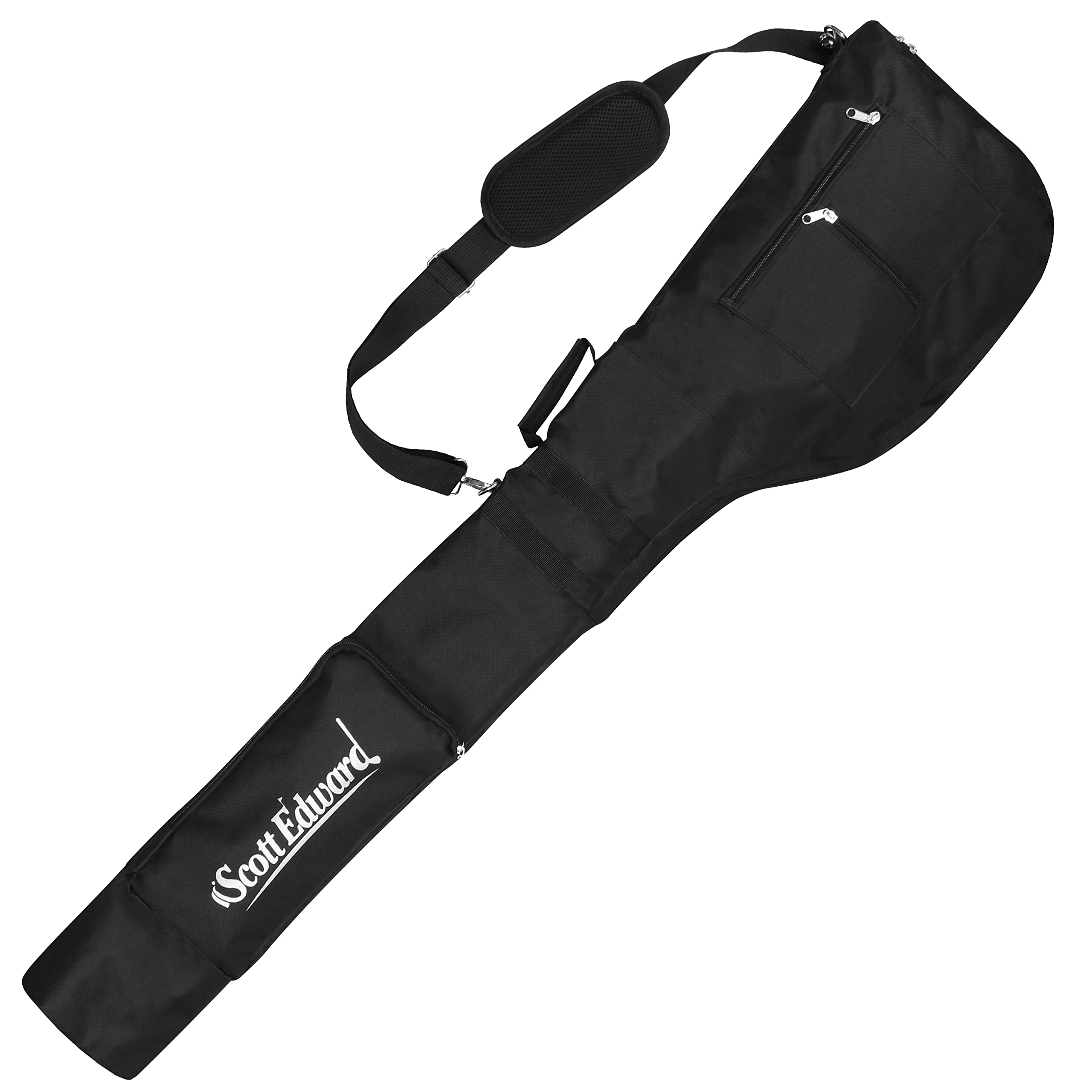 Portable Sunday Pencil Bag, Foldable Golf Club Carry Bag, Waterproof Training Case, Holds 7-12 Clubs