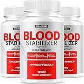 (3 Pack) Blood Stabilizer Supplement - Original Blood Stabilizer Advanced Blood Formula Capsules, BloodStabilizer All Natures Pills - Maximum Strength, Premium Vitamin, 90 Capsules for 3 Months