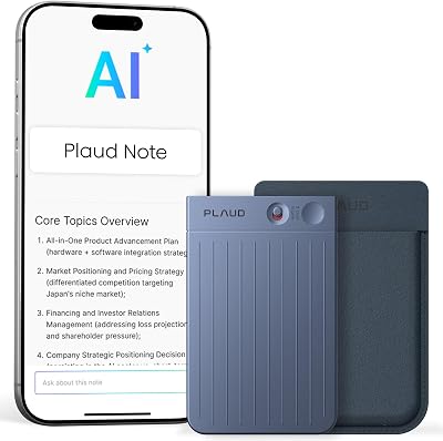 Plaud Note AI Voice Recorder 64GB Navy Dual-Mode 112 Languages Transcribe