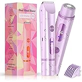 Bikini Trimmer for Women Electric Razors for Women Women's Electric Razor 2 in 1 Shaver Pubic Hair Trimmer Ipx7 Waterproof Wet Dry Use Bikini Shaver for Ladies Pubic, Legs, Face, Underarms (Purple)