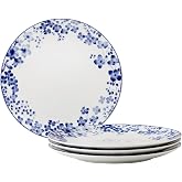 Noritake Bloomington Road Blue Set of 4 Dinner Plates, 10-1/2"