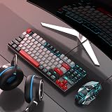 MageGee 75% Mechanical Keyboard Blue Switch 87 Keys TKL Backlit Grey/Black view 8