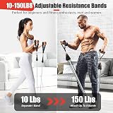COFOF Resistance Bands Set with Handles 150lb Stackable Workout Poster view 2