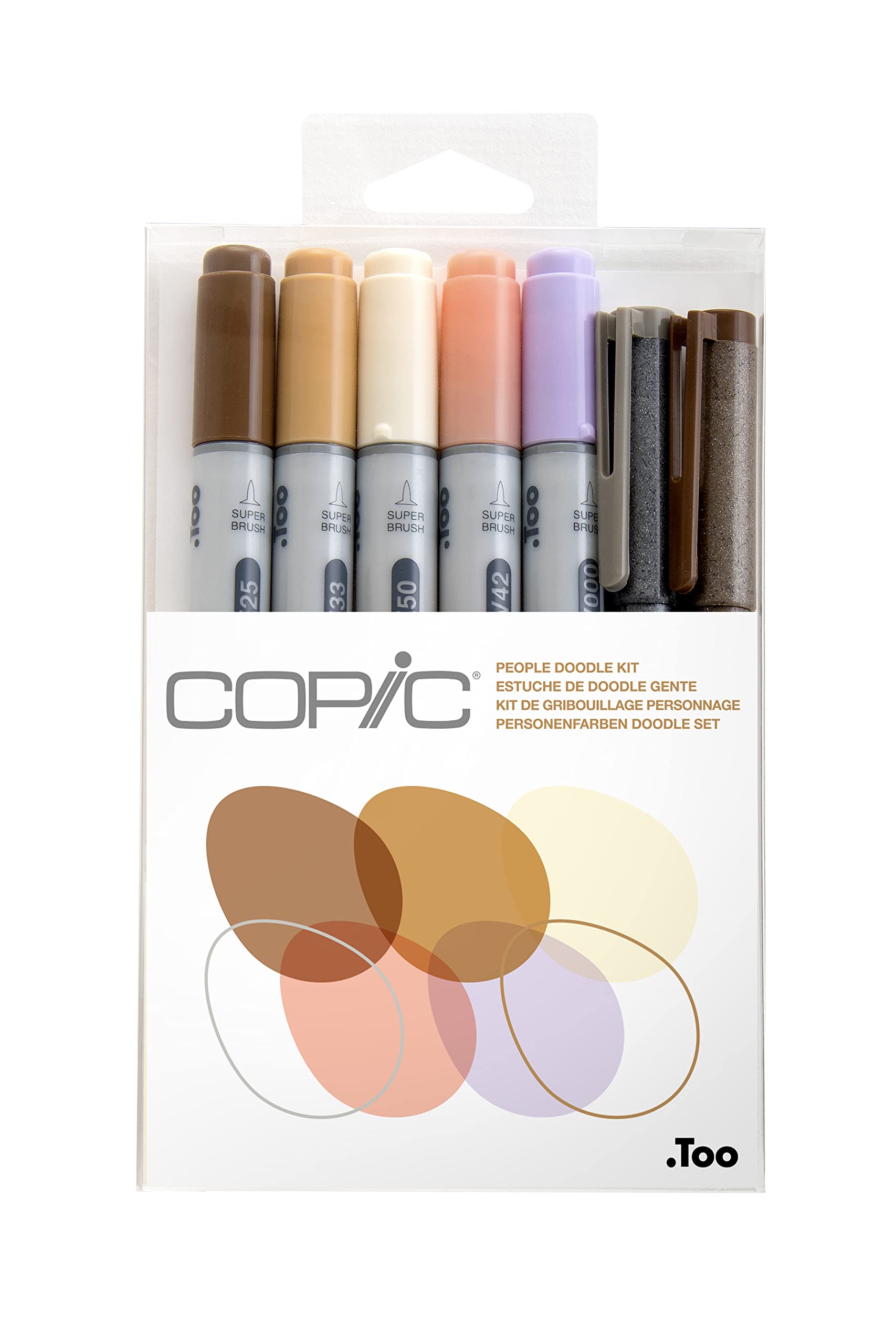 COPIC Ciao Coloured Marker Pen - Doodle Kit of 7 People, For Art & Crafts, Colouring, Graphics, Highlighter, Design, Anime, Professional & Beginners, Art Supplies & Colouring Books