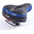 EBIKELING Bike Seat Dual Shock Absorbing Soft Comfortable Padded Bicycle Seat Cushion for Men Women Comfort - Memory Foam Universal Fit Bike Saddle for Exercise Outdoor Mountain Bikes
