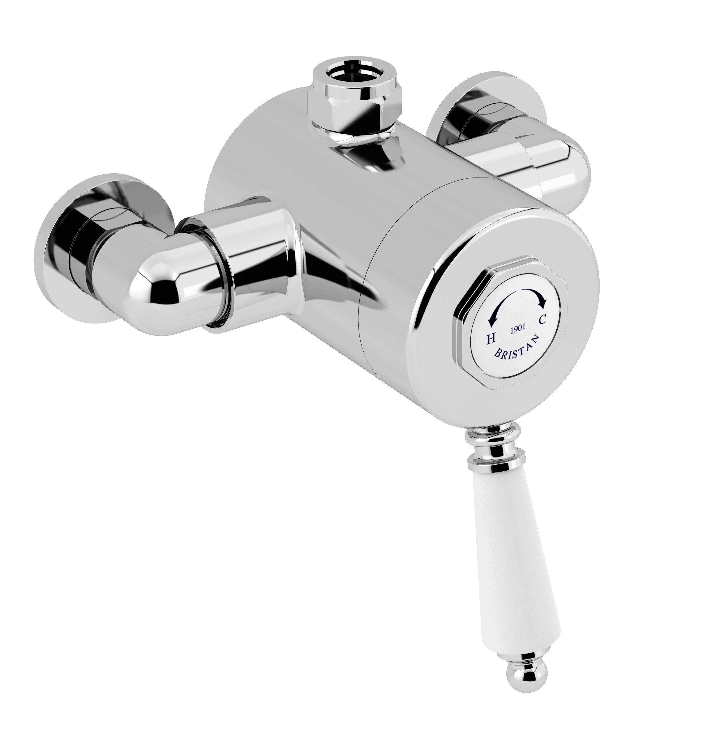 Bristan N2 SQSHXTVO C 1901 Exposed Sequential Top Outlet Shower Valve, Chrome