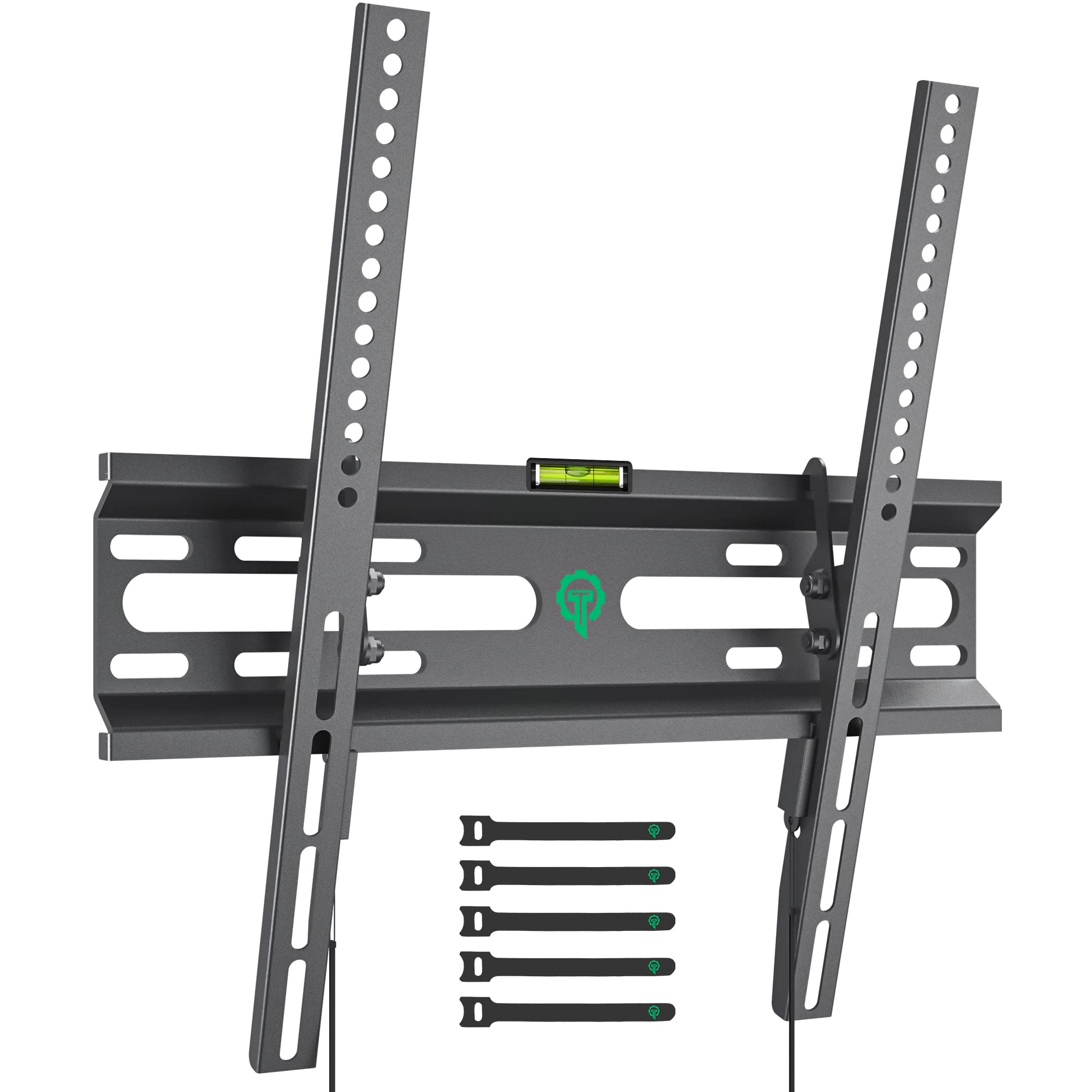TIPTOP GEAR TV Wall Bracket for 32-55inch TVs, Sturdy Tilt TV Wall Mount with VESA 75x75-400x400mm, 45kg Weight Capacity with Cable Ties