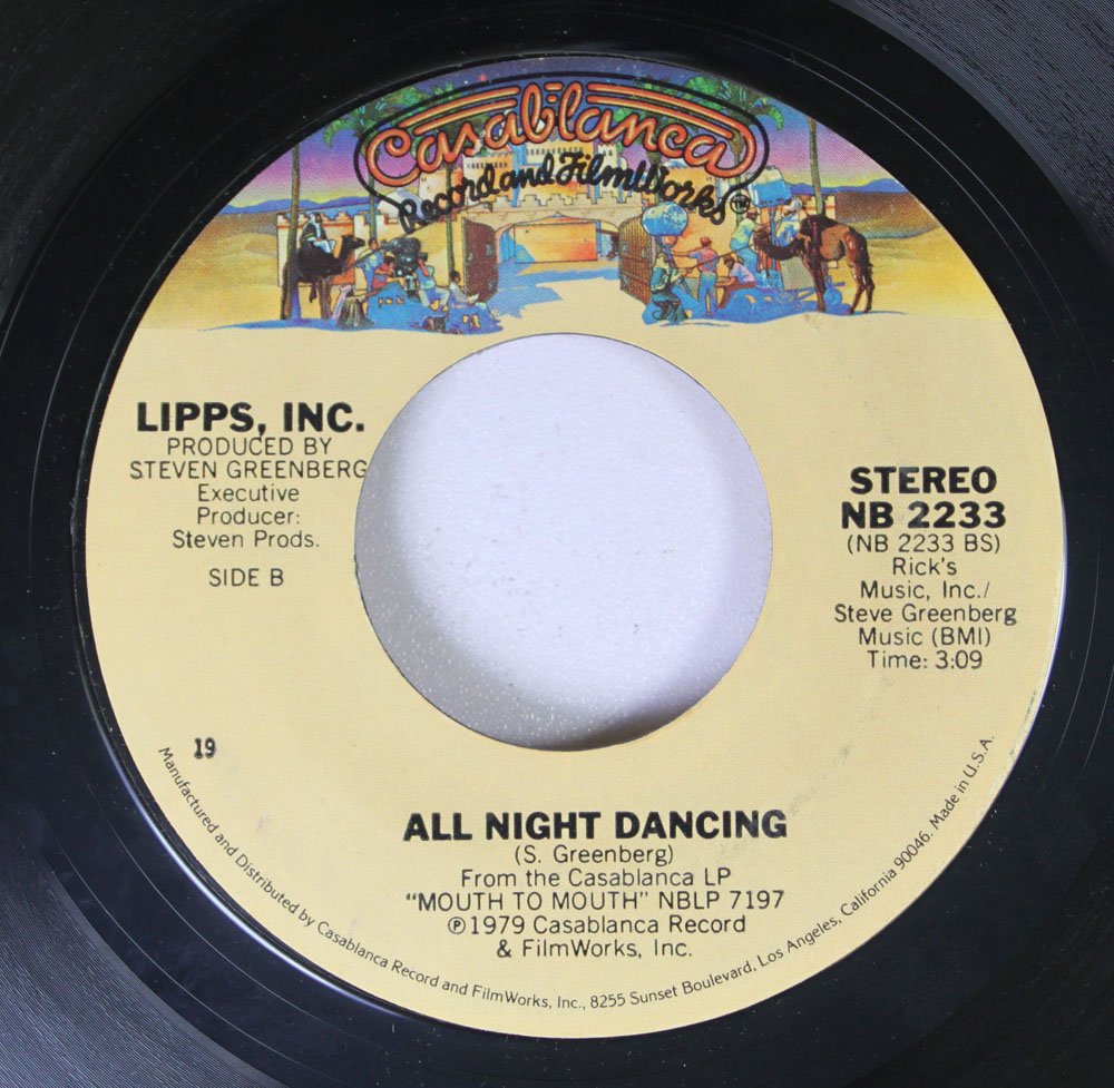  LIPPS, INC. 45 RPM All Night Dancing / Funkytown Music