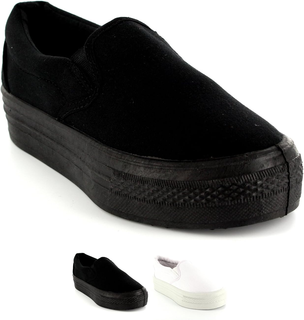 white flatform plimsolls