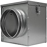 Repa Market 6" Duct Air Filter Box &ndash; Galvanized Steel Inline Dryer Filter Housing for Round Duct - EPDM Rubber Gaskets &ndash; Easily Serviceable Lint Trap &ndash; Intake Ventilation, Home Improvement