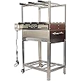 Bacana Grills All-in-One Brazilian BBQ Grill - 7 skewers - Churrasco - Multi Rotisserie - Stainless Steel - Portable Wood Fire & Charcoal Gaucho Churrasqueira Chicken Grill